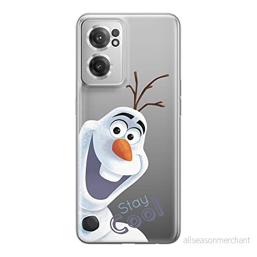ERT GROUP mobiltelefonfodral för Oneplus NORD CE 2 originalt och officiellt licensierat Disney mönster Olaf 001 optimalt anpassad till formen på mobiltelefonen, gedeeltelijk transparant 5905511296360