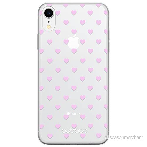 ERT GROUP mobiltelefonfodral för Apple Iphone XR originalt och officiellt licensierat Babaco mönster Hearts 001 Vit optimalt anpassad till formen på mobiltelefonen, gedeeltelijk transparant 5903040445662
