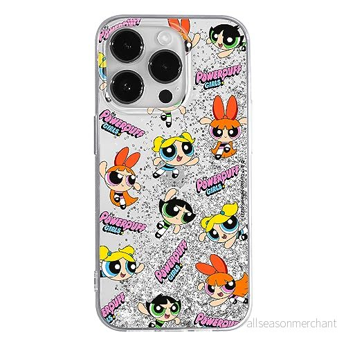 ERT GROUP mobiltelefonfodral för Apple Iphone 14 PRO originalt och officiellt licensierat The Powerpuff Girls mönster 028, med glitter overflow effekt 5905511973179