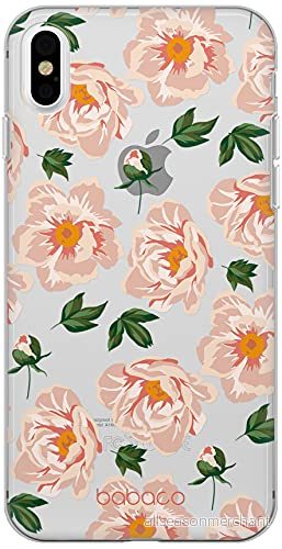 ERT GROUP mobiltelefonfodral för Apple Iphone X/XS originalt och officiellt licensierat Babaco mönster Flowers 014 Vit optimalt anpassad till formen på mobiltelefonen, gedeeltelijk transparant 5903932614299
