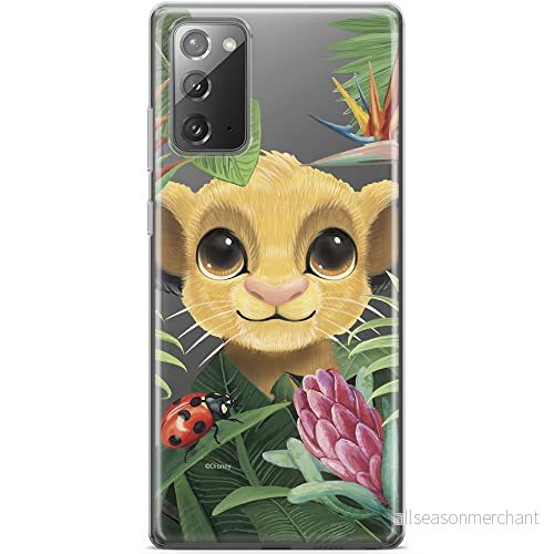 ERT GROUP mobiltelefonfodral för Samsung GALAXY NOTE 20 originalt och officiellt licensierat Disney mönster Simba & Friends 002 anpassad till formen på mobiltelefonen, gedeeltelijk transparant 5903040450567