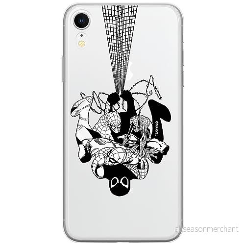 ERT GROUP mobiltelefonfodral för Iphone XR originalt och officiellt licensierat Marvel mönster Spider Man 043 optimalt anpassad till formen på mobiltelefonen, gedeeltelijk transparant 5905795019037