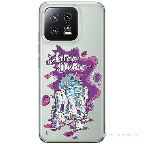 ERT GROUP mobiltelefonfodral för Xiaomi 13 originalt och officiellt licensierat Star Wars mönster R2D2 002 optimalt anpassad till formen på mobiltelefonen, gedeeltelijk transparant 5905511903084