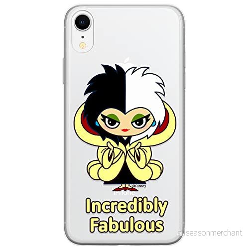 ERT GROUP mobiltelefonfodral för Iphone XR originalt och officiellt licensierat Disney mönster Cruella 006 optimalt anpassad till formen på mobiltelefonen, gedeeltelijk transparant 5905131490124