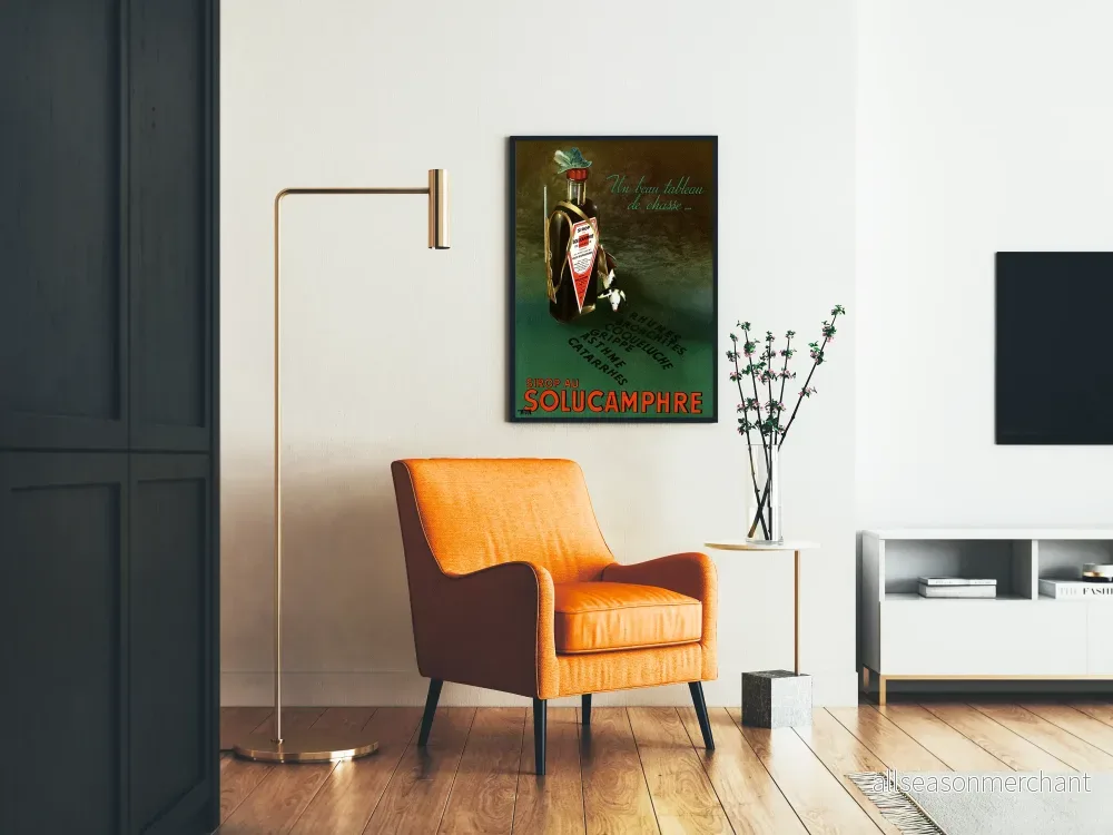 Vintageposter för Sirap med Solucamphre - Retro väggdekoration för apotek - Bild 2