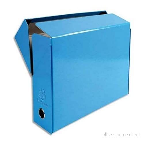 Exacompta Iderama 89927E överföringslådor laminerad kartong robust och hållbar 24 x 32 cm idealisk för A4 dokument 90 mm ryggpaket med 5 turkos 3130632899271