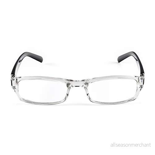Contacta, Afrika Läsglasögon för män och kvinnor, praktiska varje ansikte, halvgenomskinlig ram glänsande stavar, dioptrar 1,50, kristallfärg, förpackning med glasögonfodral, 17 g 8054529513598