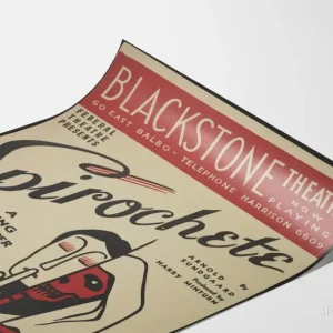 Vintageaffisch teater Spirochete konstnärlig väggdekoration - Bild 3