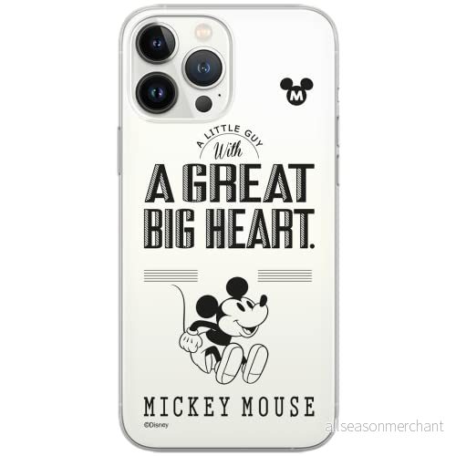 ERT GROUP mobiltelefonfodral för Iphone 13 PRO MAX originalt och officiellt licensierat Disney mönster Mickey 006 Vit optimalt anpassad till formen på mobiltelefonen, gedeeltelijk transparant 5903932872583