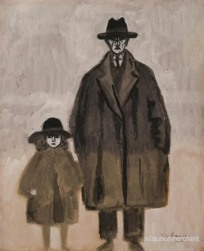 Målning Léon Spilliaert och Madeleine på promenad i Ostende - Léon Spilliaert | Konsttryck - Bild 2
