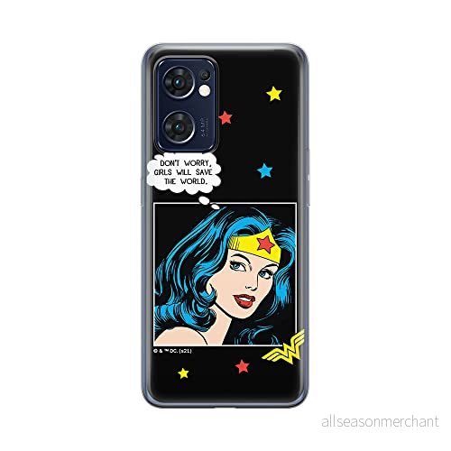 ERT GROUP mobiltelefonfodral för Oppo RENO 7 5G originalt och officiellt licensierat DC mönster Wonder Woman 028 optimalt anpassad till formen på mobiltelefonen, fodral tillverkad av TPU plast 5905511313340