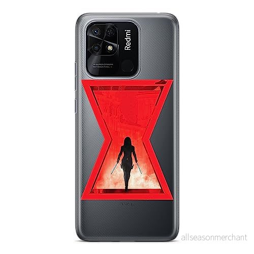 ERT GROUP mobiltelefonfodral för Xiaomi REDMI 10C originalt och officiellt licensierat Marvel mönster Black Widow 009 optimalt anpassad till formen på mobiltelefonen, gedeeltelijk transparant 5905511539764