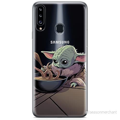 ERT GROUP mobiltelefonfodral för Samsung A20S originalt och officiellt licensierat Star Wars mönster Baby Yoda 027 optimalt anpassad till formen på mobiltelefonen, gedeeltelijk transparant 5904805088834