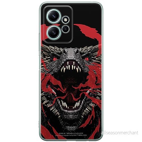 ERT GROUP mobiltelefonfodral för Xiaomi REDMI NOTE 12 4G originalt och officiellt licensierat Game of Thrones mönster 004 anpassad till formen på mobiltelefonen, fodral tillverkad av TPU plast 5905511942496