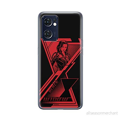 ERT GROUP mobiltelefonfodral för Oppo RENO 7 5G originalt och officiellt licensierat Marvel mönster Black Widow 003 optimalt anpassad till formen på mobiltelefonen, fodral tillverkad av TPU plast 5905511301583