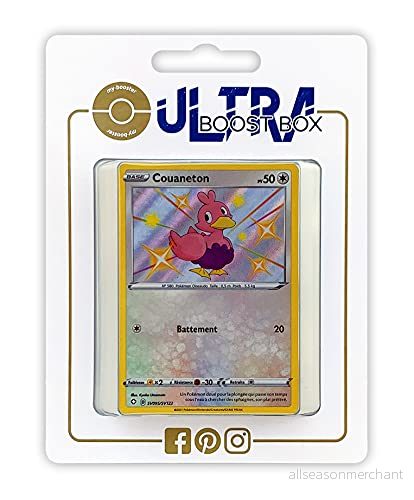 Couaneton SV095 Shiny Chromatic Ultraboost X svärd och sköld 4.5 strålande öden set med 10 franska Pokémon kort 3701425289090
