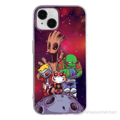 ERT GROUP mobiltelefonfodral för Apple Iphone 14 originalt och officiellt licensierat Marvel mönster Guardians of the Galaxy 017 anpassad till formen på mobiltelefonen, fodral tillverkad av TPU plast 5905131888983