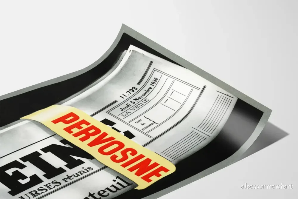Vintageposter Pervosine med vikta tidningar - Bild 3