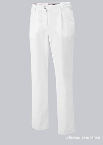 BP 1647 400 21 34l byxor för kvinnor, med midjeveck och fickor, 215,00 g/m² tygblandning, vit, 34 l 4010365758412