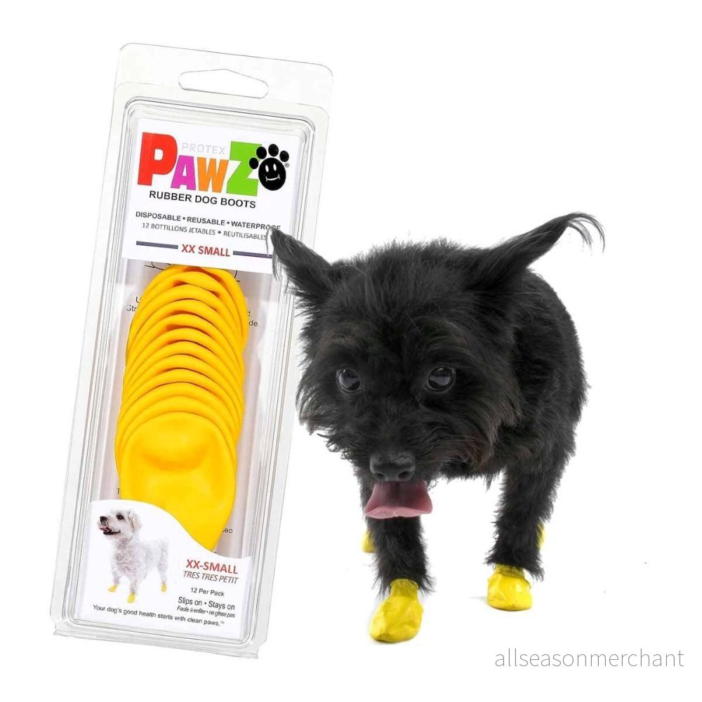 Pawz Rubber Dog Boots 12 pack XXS, Gul 897515001017