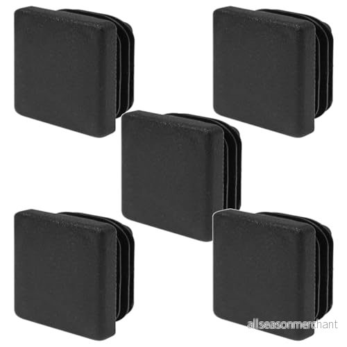 5x fyrkantigt rör inbäddat 15 x till 60 mm svart plast mjuk stol (45 45 mm) 3701260825743