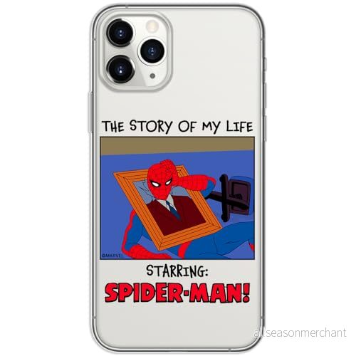 ERT GROUP mobiltelefonfodral för Iphone 11 PRO originalt och officiellt licensierat Marvel mönster Spider Man 036 optimalt anpassad till formen på mobiltelefonen, gedeeltelijk transparant 5905795011949