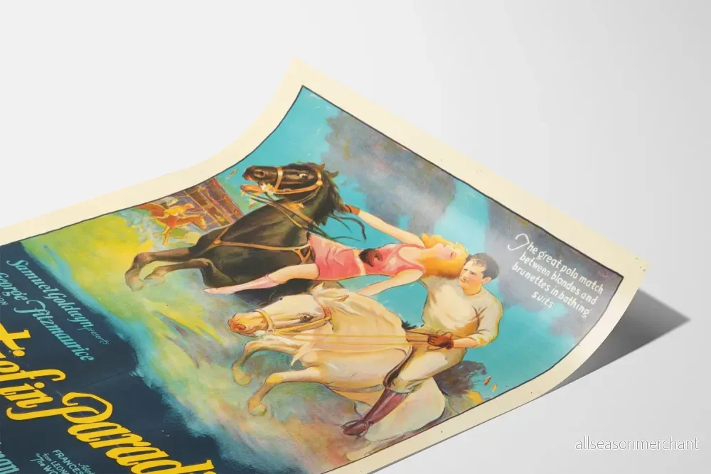 Vintageposter A Thief in Paradise - Illustration för hästpolo - Bild 3