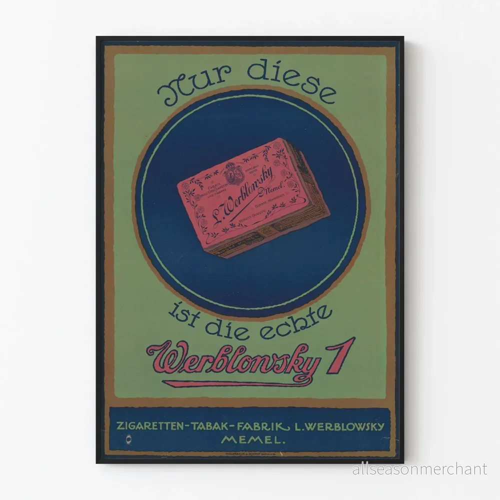 Vintageposter Werblonsky 1 för retro väggdekoration