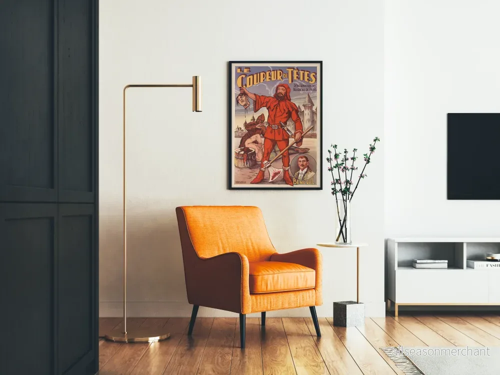 Vintageposter Le Coupeur de Têtes - Historisk väggdekoration - Bild 2