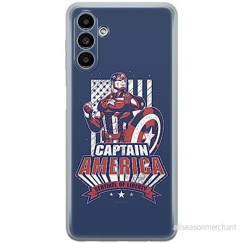 ERT GROUP mobiltelefonfodral för Samsung A13 5G/A04S originalt och officiellt licensierat Marvel mönster Captain America 018 anpassad till formen på mobiltelefonen, fodral tillverkad av TPU plast 5904805567490