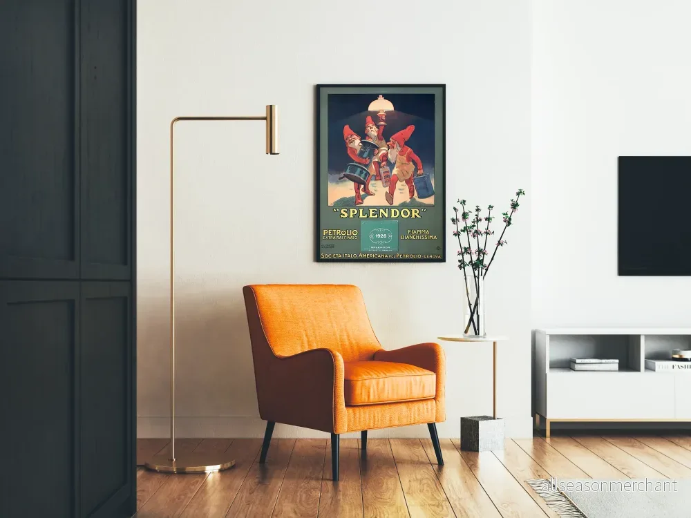 Vintageaffisch Splendör Petroleum Extra Raffinée - Retro Väggdekoration - Bild 2