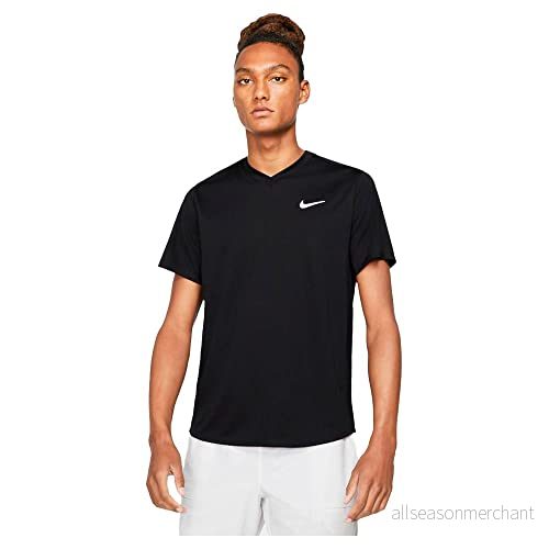 Nike Court Dri-FIT Victory T-Shirt - Herr - Svart/Vit - XL 194502692853