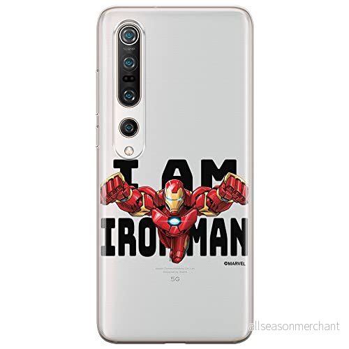 ERT GROUP mobiltelefonfodral för Xiaomi MI 10 / PRO originalt och officiellt licensierat Marvel mönster Iron Man 028 optimalt anpassad till formen på mobiltelefonen, gedeeltelijk transparant 5904805141492