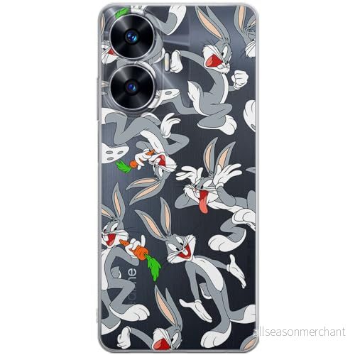 ERT GROUP mobiltelefonfodral för Realme C55 originalt och officiellt licensierat Looney Tunes mönster Bugs 013 optimalt anpassad till formen på mobiltelefonen, gedeeltelijk transparant 5905511871772