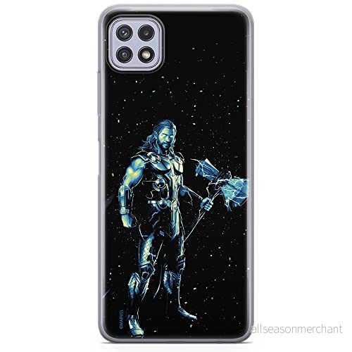 ERT GROUP mobiltelefonfodral för Samsung A22 5G originalt och officiellt licensierat Marvel mönster Thor 004 Vit optimalt anpassad till formen på mobiltelefonen, fodral tillverkad av TPU plast 5904805162459