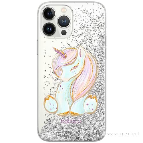 ERT GROUP mobiltelefonfodral för Apple Iphone 7/8/ SE 2/ 3 originalt och officiellt licensierat Babaco mönster Unicorn 002 Vit anpassad till formen på mobiltelefonen, med glitter overflow effekt 5903040228449