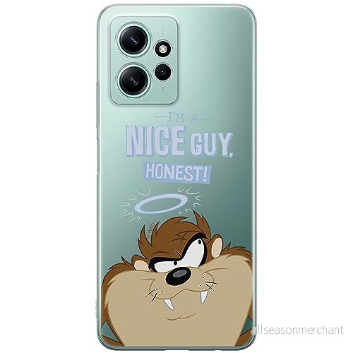 ERT GROUP mobiltelefonfodral för Xiaomi REDMI NOTE 12 4G originalt och officiellt licensierat Looney Tunes mönster Tasmanian 003 anpassad till formen på mobiltelefonen, gedeeltelijk transparant 5905511953034