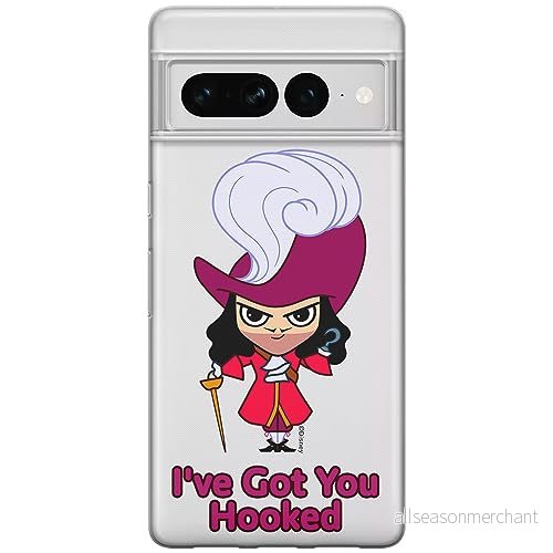 ERT GROUP mobiltelefonfodral för Google PIXEL 7 PRO originalt och officiellt licensierat Disney mönster James Hook 001 optimalt anpassad till formen på mobiltelefonen, gedeeltelijk transparant 5905795173081