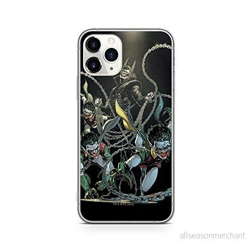 ERT GROUP mobiltelefonfodral för Apple Iphone 11 PRO originalt och officiellt licensierat DC mönster Batman Who Laughs 004 Vit anpassad till formen på mobiltelefonen, fodral tillverkad av TPU plast 5902980823943