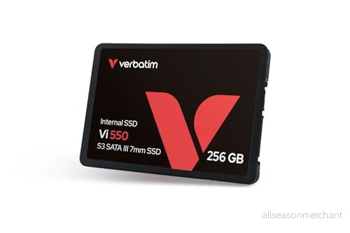 Verbatim Vi550 S3 SSD, intern SSD enhet med 256 GB datalagring, solid state 2,5 tums SATA III gränssnitt och 3D NAND teknik, svart 23942493518