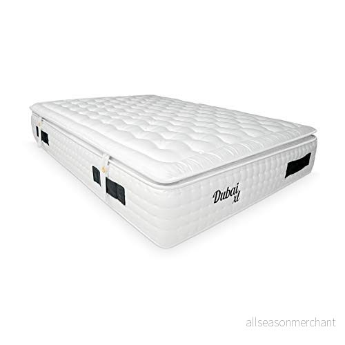 Duérmete Online Dubai XL Pocket Springs Madrass +Visco + Topper Lyx & komfort Höjd 33cm Naturligt viskostyg 150 x 200 8445355026039