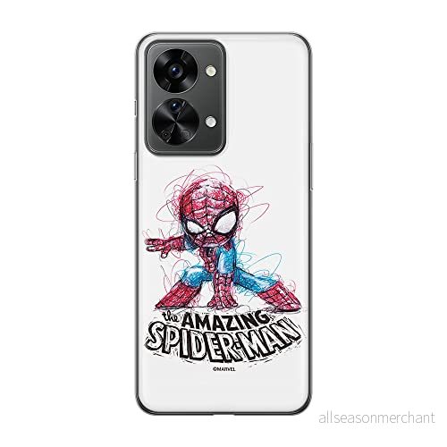 ERT GROUP mobiltelefonfodral för Oneplus NORD 2T 5G originalt och officiellt licensierat Marvel mönster Spider Man 021 optimalt anpassad till formen på mobiltelefonen, fodral tillverkad av TPU plast 5905511270582