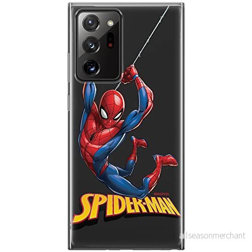 ERT GROUP mobiltelefonfodral för Samsung GALAXY NOTE 20 ULTRA originalt och officiellt licensierat Marvel mönster Spider Man 019 anpassad till formen på mobiltelefonen, gedeeltelijk transparant 5904805204951
