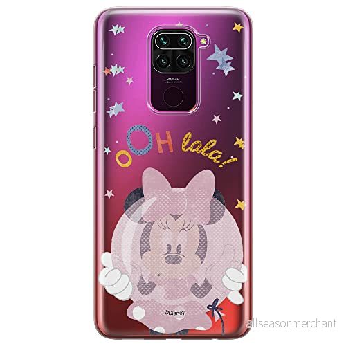 ERT GROUP mobiltelefonfodral för Xiaomi REDMI NOTE 9 originalt och officiellt licensierat Disney mönster Minnie 046 optimalt anpassad till formen på mobiltelefonen, gedeeltelijk transparant 5903040329054
