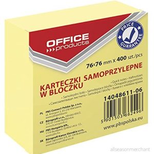 Office produkter 14048611 06 självhäftande anteckningsblock 76 x mm, 1 400 ark, pastellfärg/kanariegul 5901503662496 Office produkter 14048611 06 självhäftande anteckningsblock 76 x mm, 1 400 ark, pastellfärg/kanariegul 5901503662496