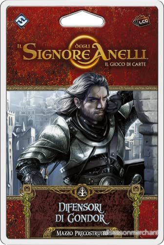 Asmodee Sagan om ringen, kortspelet: Gondor försvarare, förbyggd bukett, utgåva på italienska, 10714 3558380094722