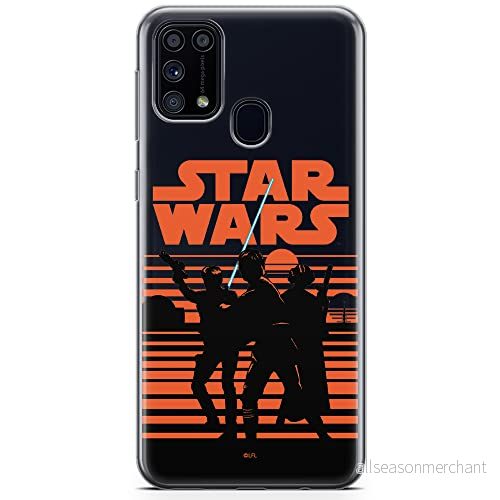 ERT GROUP mobiltelefonfodral för Samsung M31 originalt och officiellt licensierat Star Wars mönster 026 optimalt anpassad till formen på mobiltelefonen, gedeeltelijk transparant 5904805479540