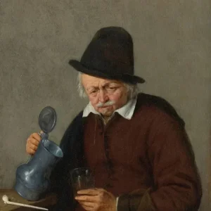 Målning En man som håller ett ölglas och ett glas - Adriaen van Ostade | Konsttryck - Bild 2
