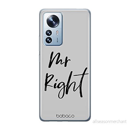 ERT GROUP mobiltelefonfodral för Xiaomi 12 PRO originalt och officiellt licensierat Babaco mönster Mr Right 001 optimalt anpassad till formen på mobiltelefonen, fodral tillverkad av TPU plast 5905511525590