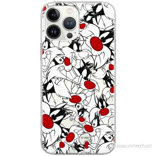 ERT GROUP mobiltelefonfodral för Samsung A51 originalt och officiellt licensierat Looney Tunes mönster Sylvester 004 Vit optimalt anpassad till formen på mobiltelefonen, gedeeltelijk transparant 5903537532424